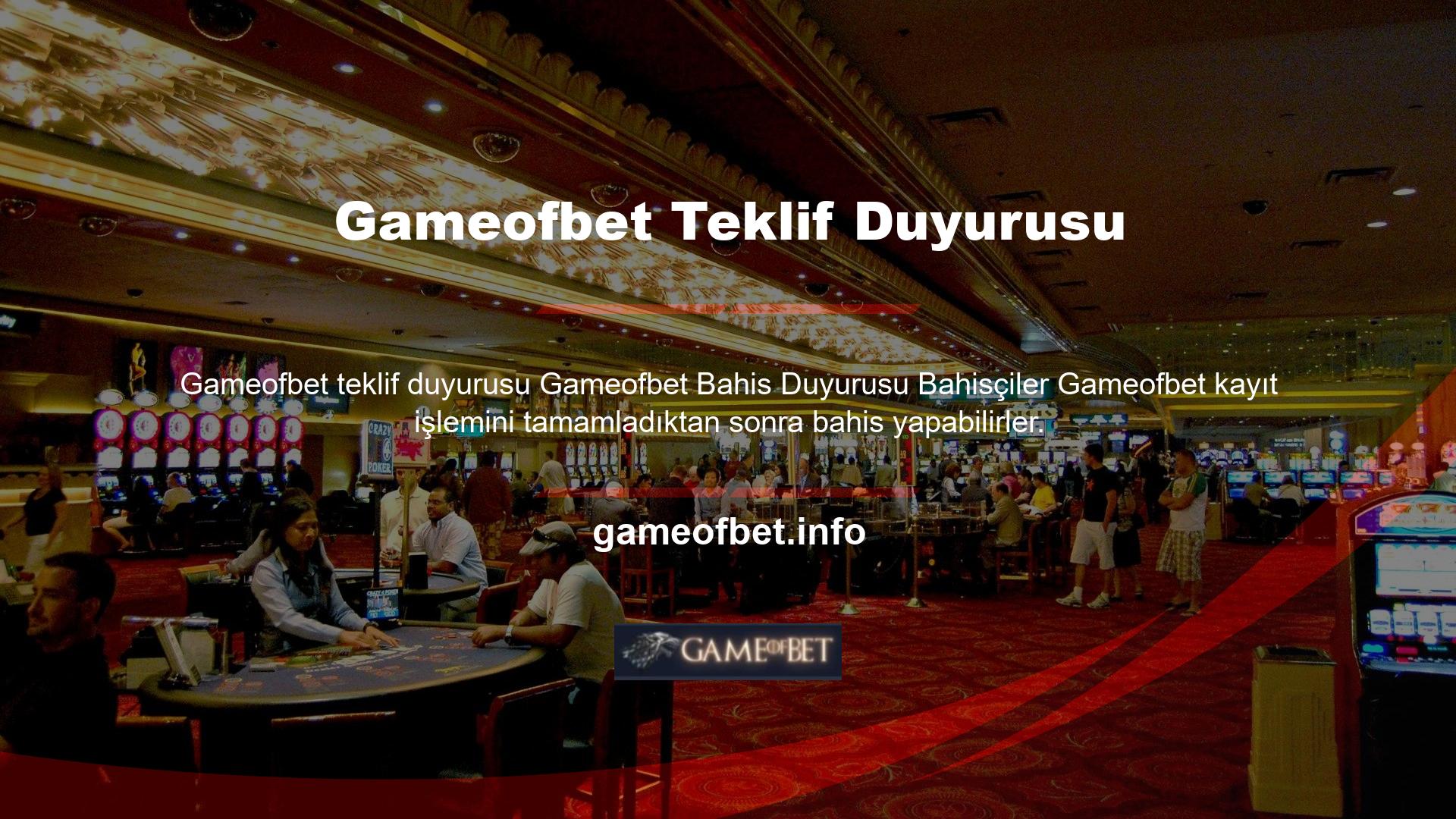 Gameofbet bahis sitelerinde bahis yapmak isteyenler için çeşitli bahis uygulamaları mevcuttur