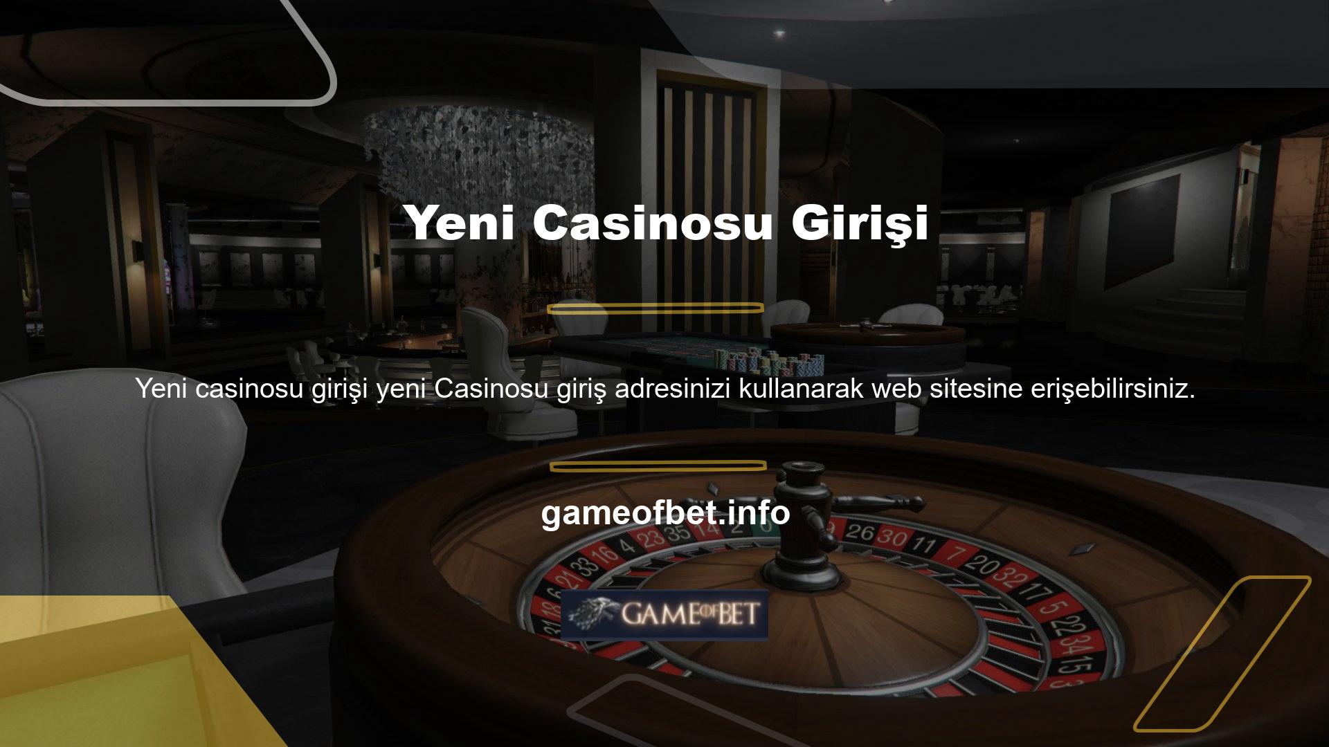 Gameofbet ile giriş yaparak sitedeki birçok casino oyununa katılabilirsiniz