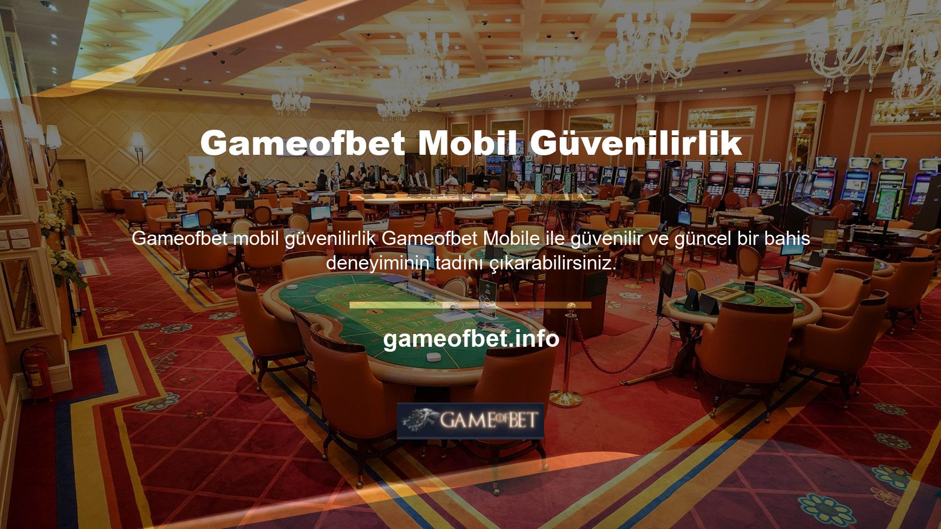 Gameofbet kullanıcıları çok çeşitli oyunlar oynayabilir
