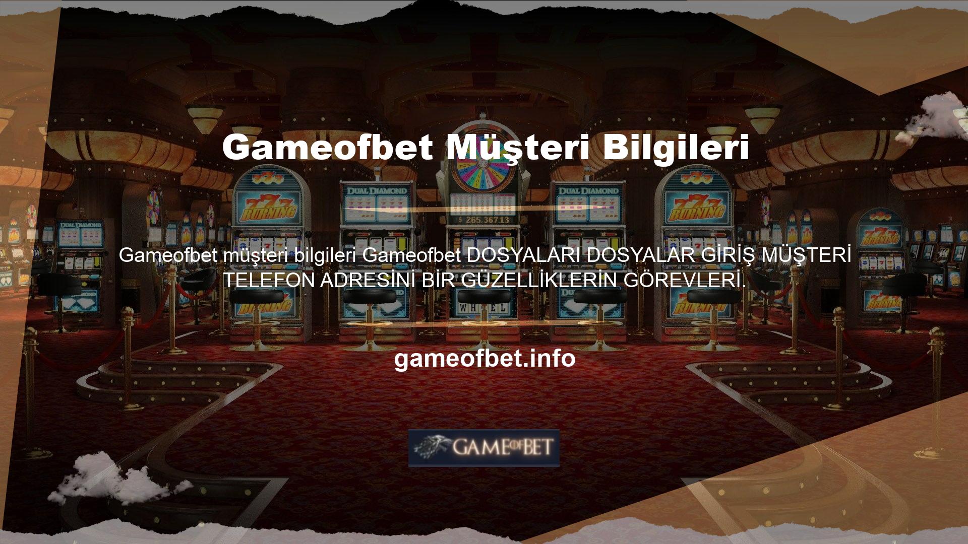 Gameofbet çok çeşitli içerik yelpazesi sunuyor